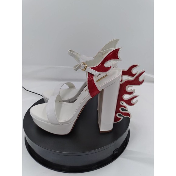 NIB Flames by Liliana: 5" heel open toe platform size 9 - Picture 5 of 7